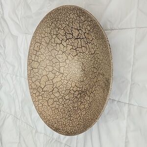 Haeger Copper Veined Safari Design Wide Pedestal Bowl